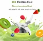 Portable USB Rechargeable Juicer Blender Bottle 380ML with 6 Stainless Steel Blades - Image 5