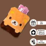 Brown Panda Print small Hot Water Bag with Cover for Pain Relief, Neck, Shoulder Pain and Hand, Feet Warmer, Menstrual Cramps. - Image 3