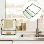 2-in-1 self-adhesive towel hanger & soap holder stand space-saving bathroom wall organizer - Image 5