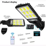 High-Power Solar LED Street Light with Motion Sensor & Remote Control - Image 4