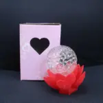 Crystal Ball Lotus LED Decorative Color Changing Rotating Lamp for Home Temple Festivals Parties & Gifting (1 Pc) - Image 6