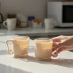 Elegant Heart Design Mini Tea & Coffee Mug Set With Handle Ml Small Cup Set For Home | Flexible, Easy Release, Kitchen Use, Elegant - Image 2