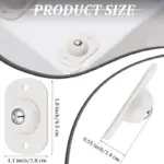 4 Pcs Self Adhesive Mini Swivel Caster Wheels 360° Universal Rotating Furniture Wheels for Storage Boxes Trash Bins and Small Appliances - Image 2