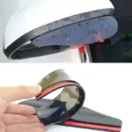 1 Pair Mirror Rain Protector Car Rearview Mirror Rain Blades Car Back Mirror Eyebrow Rain Cover Car Rearview Mirror Eyebrow Covers Flexible Protection Rainproof Decoration Accessories (2 Pcs - Image 4