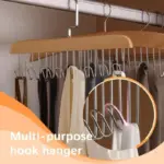 Space-Saving 8-Hook Wooden Hanger Multi-Purpose Closet Organizer - Image 7