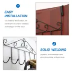 Over The Door Hanger Rack 7 Hooks Decorative Ognazier Hook Rack Stylish Door Hanger Door Hook Hangers with 7 Hooks,Metal Hanging Rack for Home Office Use - Image 7