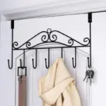 Over The Door Hanger Rack 7 Hooks Decorative Ognazier Hook Rack Stylish Door Hanger Door Hook Hangers with 7 Hooks,Metal Hanging Rack for Home Office Use - Image 5