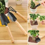 3-Piece Small Garden Tool Set Hand Cultivator, Trowel & Fork - Image 5