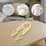 Multipurpose Foldable Cloth Hanger with Dual Clips | Space-Saving Travel & Laundry Drying Hanger - Image 4