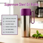 Supermom 750ml Stainless Steel Oil Pourer – Anti-Drip Kitchen Dispenser Bottle - Image 5