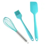 Silicone Spatula Set for Kitchen, Non-Stick Pan Cooking Spatula Whisk Brush with Steel Handle, Silicone Kitchen Tools Set - Image 4