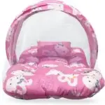 Pink Cotton Mosquito Net for Newborns - Image 3