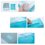 Waterproof Travel Packing Cubes Set 6 Pcs Organizer for Luggage, Laundry, and Storage - Image 4