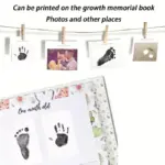 Inkless Hand and Footprint Kit Ink Pad for Baby Hand and Footprints Dog Paw Print Kit Dog Nose Print Kit Baby Footprint Kit Clean Touch Baby Foot Printing Kit Handprint Kit (Black-Pack of-1) - Image 5