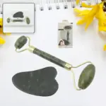 Gua Sha Stone and Anti Aging Jade Roller Massager for Face Massage Natural Face Skincare Massager & Face Roller Massager for Women | Face Shaper Jade Roller and Gua Sha Set for Glowing Skin - Image 5
