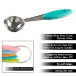 Stainless Steel Measuring Spoon Combo for Dry or Liquid/Kitchen Gadgets for Cooking & Baking Cakes/Measuring Cup Set Combo with Handles - Image 3