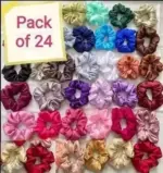 (Pack of 24) Premium Silk Satin Scrunchies - Image 4