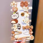 14 Pc Teddy Bow Hair Clips – Small Multicolor Rubber Clips - Image 5