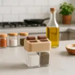 Premium 2-in-1 Salt and Pepper Dispenser Dual Chamber Spice Shaker Container – Kitchen Dining Table Seasoning Jar - Image 6