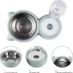 2 in 1 Automatic Pet Feeder Bowl with Water Dispenser Bottle and Stainless Steel Food Bowl for Dogs and Cats - Image 4