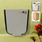 Hanging Trash Can for Kitchen Cabinet Door, Small Collapsible Foldable Waste Bins, Hanging Trash Holder for Bathroom Bedroom Office Car, Portable - Image 2