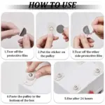 4 Pcs Self Adhesive Mini Swivel Caster Wheels 360° Universal Rotating Furniture Wheels for Storage Boxes Trash Bins and Small Appliances - Image 3