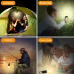 Rechargeable Camping Lights for Tents LED Camping Tent Lantern 3 Lighting Modes Tent Lamp Portable Emergency Camping Lights with Clip Hook for Camping Hiking Fishing, Backpacking (1 Pc) - Image 2