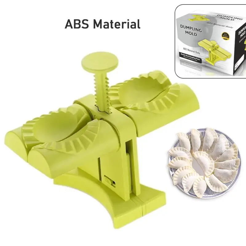 D2LkLQOCjMuDDIfbaxAUulcryXh7e8dmrOjrhYEL.webp Dumpling Maker Mold,Double Head Dumpling Mold Wrap Two At A One Time,Household Dumpling Maker Mould, Easy-Tool for Making Dumplings ,Dumpling Press Mold Kitchen Accessories - Image 1