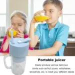 Portable Crusher Juicer With Handle & Straw, USB Rechargeable 6 Blades (420 ML) - Image 5
