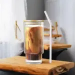 Glass Sipper Cup – Multipurpose Beverage Drinking Glass (Pack of 1) - Image 2