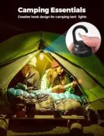 Rechargeable Camping Lights, Waterproof LED Tent Lights with USB Cable, 3 Modes Hanging Camping Lantern, Hanging Lamp for Hiking, Emergency, Camping, Household, Car Repairing(1PCS) - Image 5