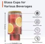 Glass Sipper Cup – Multipurpose Beverage Drinking Glass (Pack of 1) - Image 3