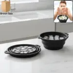 Silicone Ice Facial Bowl with Built-In Ice Tray Foldable Skin Care Bowl (1 Pc)