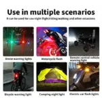 Mini LED Strobe Lights, Waterproof Lights, Lightweight RGB LED Lights Drone Strobe Lights Veicle Anti-Collision Strobe Light Bike Motocycle Lights USB Recharge Multi-colors - Image 7