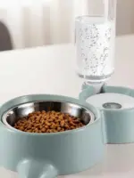 Double Pet Feeding Bowl with Water Dispenser - Image 5
