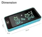 2 in 1 LCD Writing Tablet Pencil Case for Kids with Stylus and One Key Erase Digital Doodle Writing Board School Pencil Box (Multicolor) - Image 3