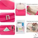Vivah Pink Travel Cosmetic Container – Compact Storage Set