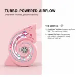 Desktop USB Mini Fan – Cute Bright Color - Image 2