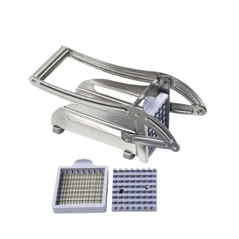 KjoRNlK5oUR5gS3U4fow6PK8jnccOk0xv0MBmoqE.webp French Fries & Vegetable Cutter Stainless Steel Potato Chip Slicer - Image 1