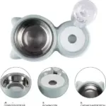 Double Pet Feeding Bowl with Water Dispenser