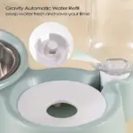 2 in 1 Automatic Pet Feeder Bowl with Water Dispenser Bottle and Stainless Steel Food Bowl for Dogs and Cats - Image 5