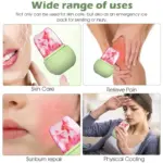 Silicone Face Ice Roller Mold Reusable Ice Cube Facial Massager with Non Slip Grip Base for Skin Care and Pain Relief - Image 3
