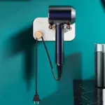 Wall Mount Self-Adhesive Hair Dryer Holder No-Drill Bathroom Hairdryer Hanger (1 Pc) - Image 4