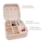 Jewellery Box for Women, Mini Portable Jewelry Box Organiser,PU Leather Jewlerrying Display Holder, Small Travel Jewellery Box for Girls, Women, Mother, Daughte, Travel Ring, Pendant, Earring - Image 4
