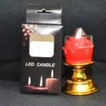Premium Lotus Shaped LED Flameless Candle with Decorative Holder – Battery Operated Home Decor Lamp - Image 6