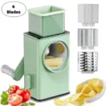 Stainless Steel Vegetable Chopper with 6 Blades - Kitchen Mandoline Slicer - Image 2