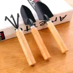 3-Piece Small Garden Tool Set Hand Cultivator, Trowel & Fork - Image 2