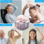 Smart Electric Scalp Massager with 4 Silicone Heads – Rechargeable Handheld Head & Body Massage Device - Image 3