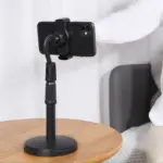 Adjustable 360 Rotation Universal Mobile Stand Holder for Desk & Bed (Black) - Compatible with All Smartphones - Image 6