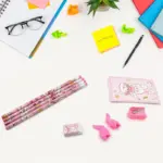 Kids' Stationery Kit: Wooden Pencils, Sharpener, Eraser, Diary (9 Pc Set) - Image 5